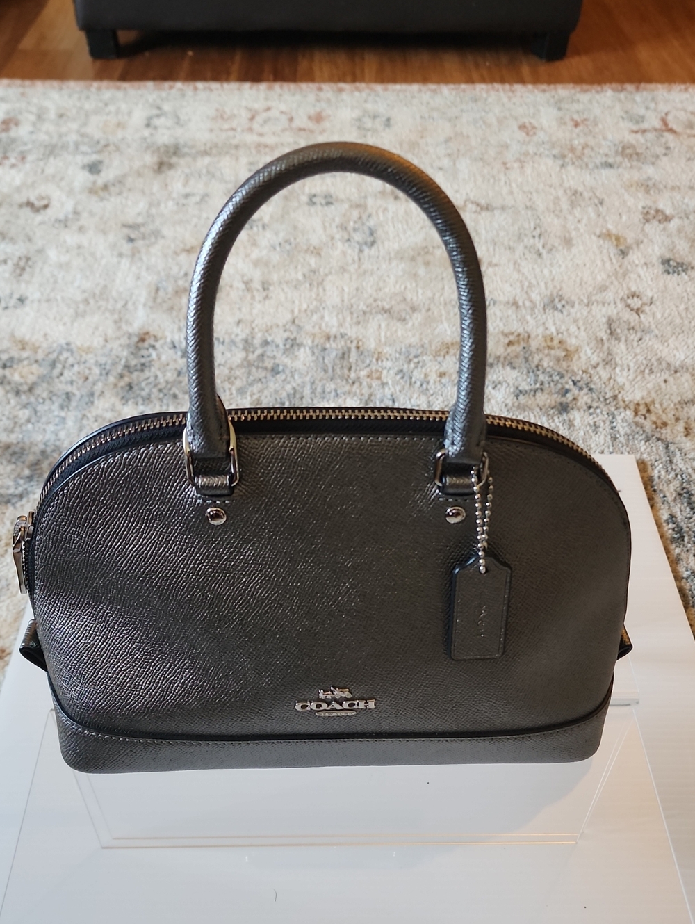 Coach Mini Sierra Dome Pebbled Leather Satchel.  H1723-F22315